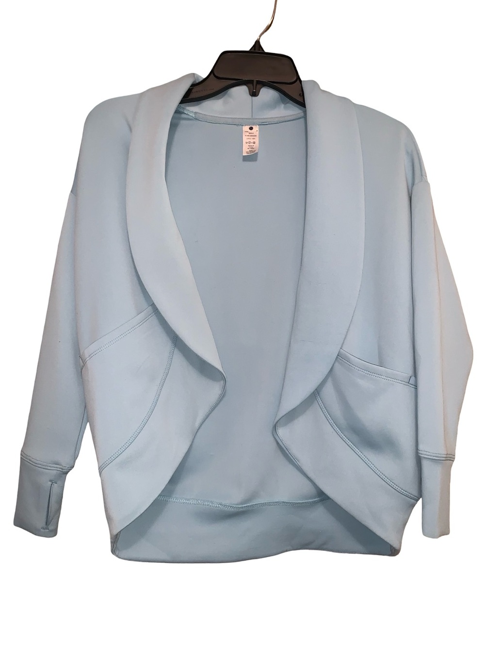 Yogalicious Light Blue Girls Scuba Cardigan Size Small 7/8